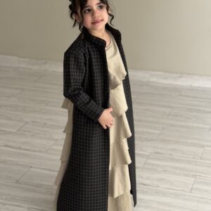 Checked Ruffles Kaftan