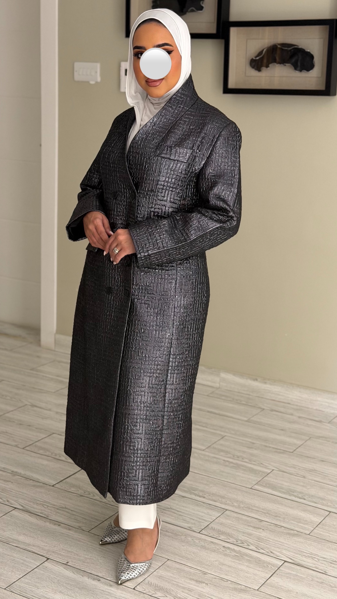 Metalic Grey blazer - الصورة 6