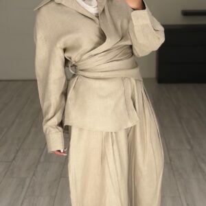 Alternative view of Linen pure Set - Beige