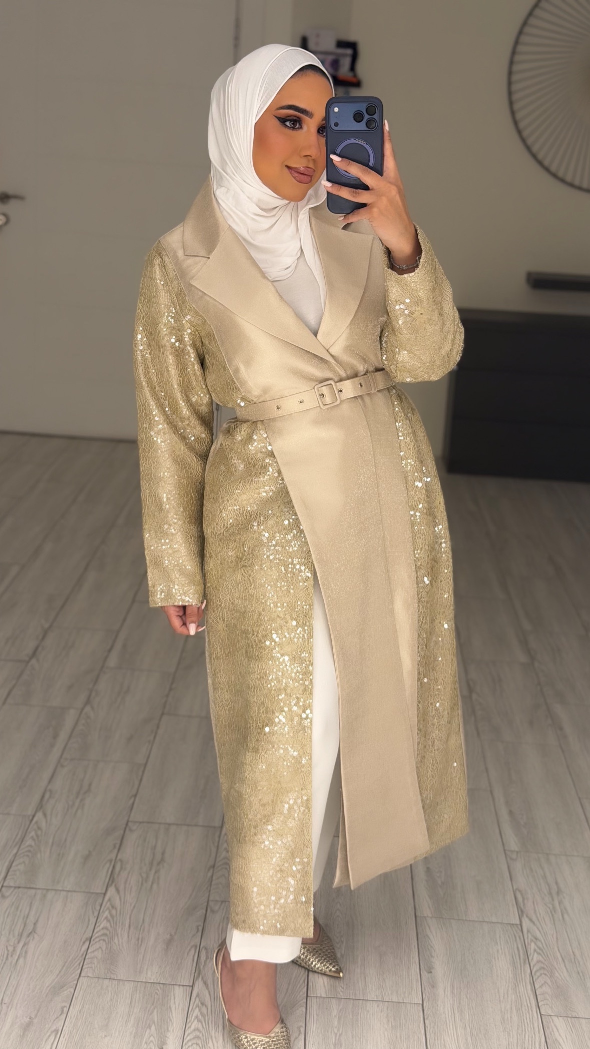 Linen beige blazer - الصورة 5