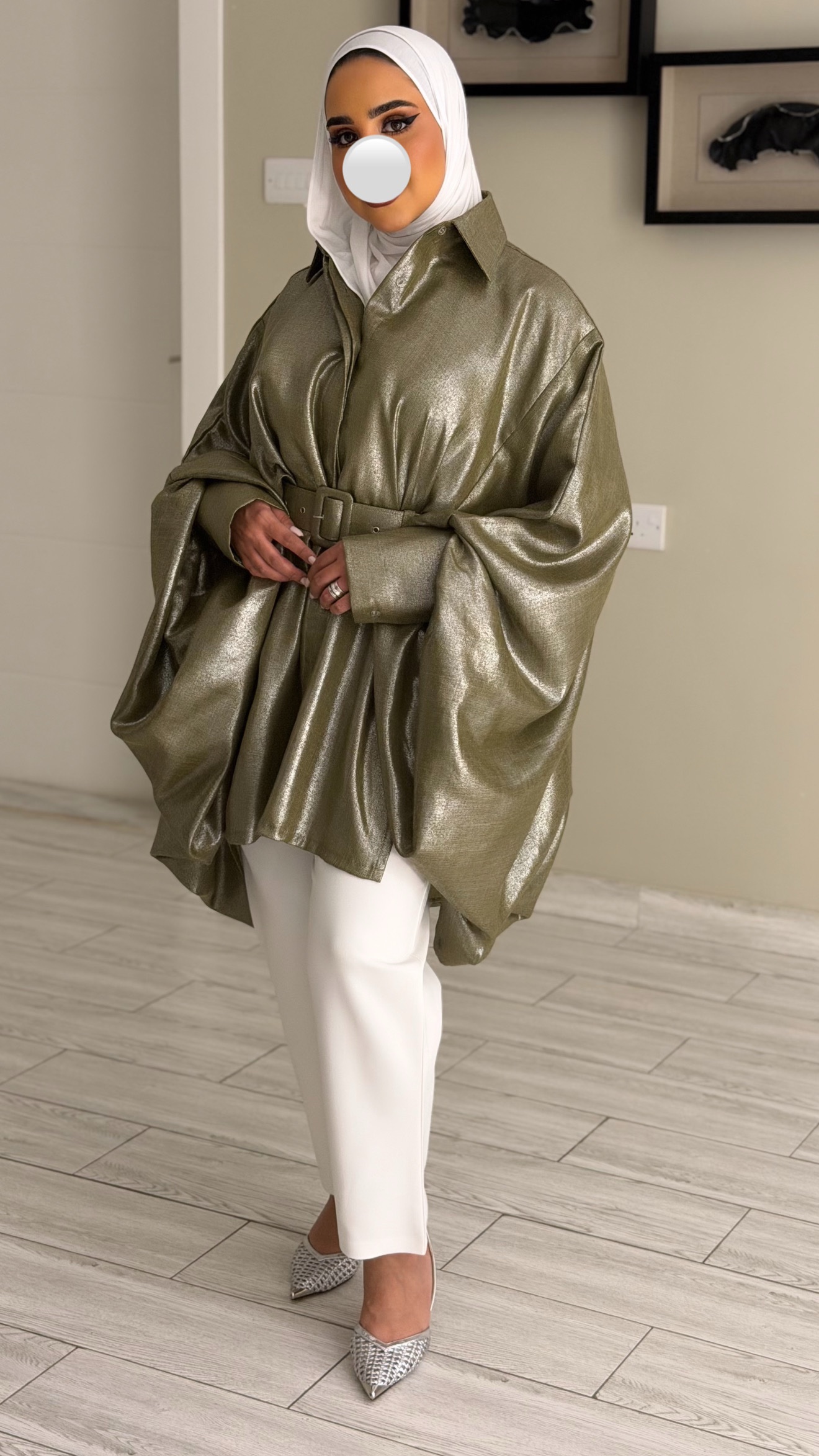 Metalic olive Shirt - الصورة 6