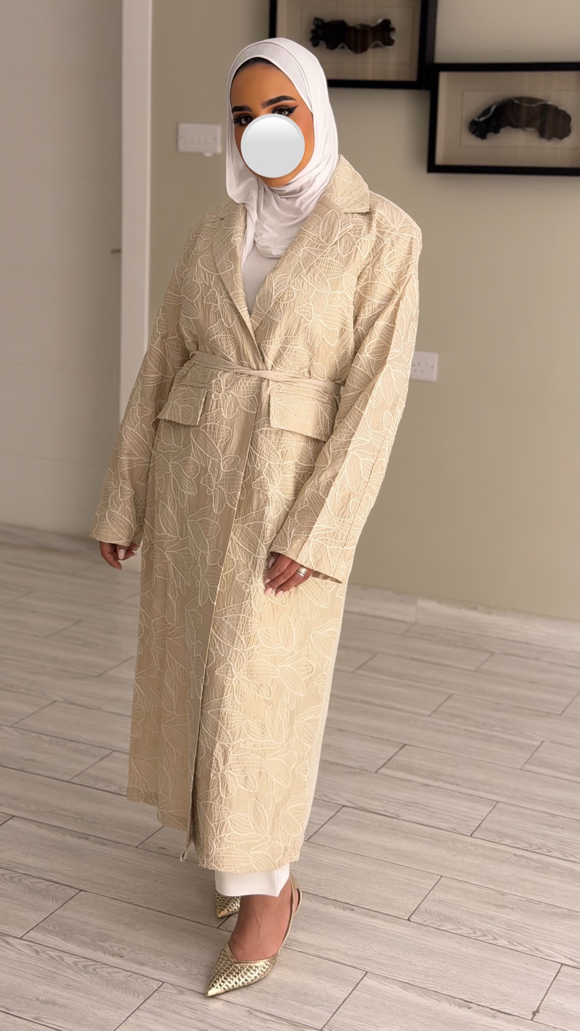 Linen beige blazer - الصورة 11
