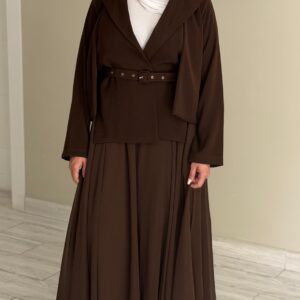 Alternative view of Brown skirt set