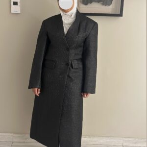 Alternative view of Metalic black blazer