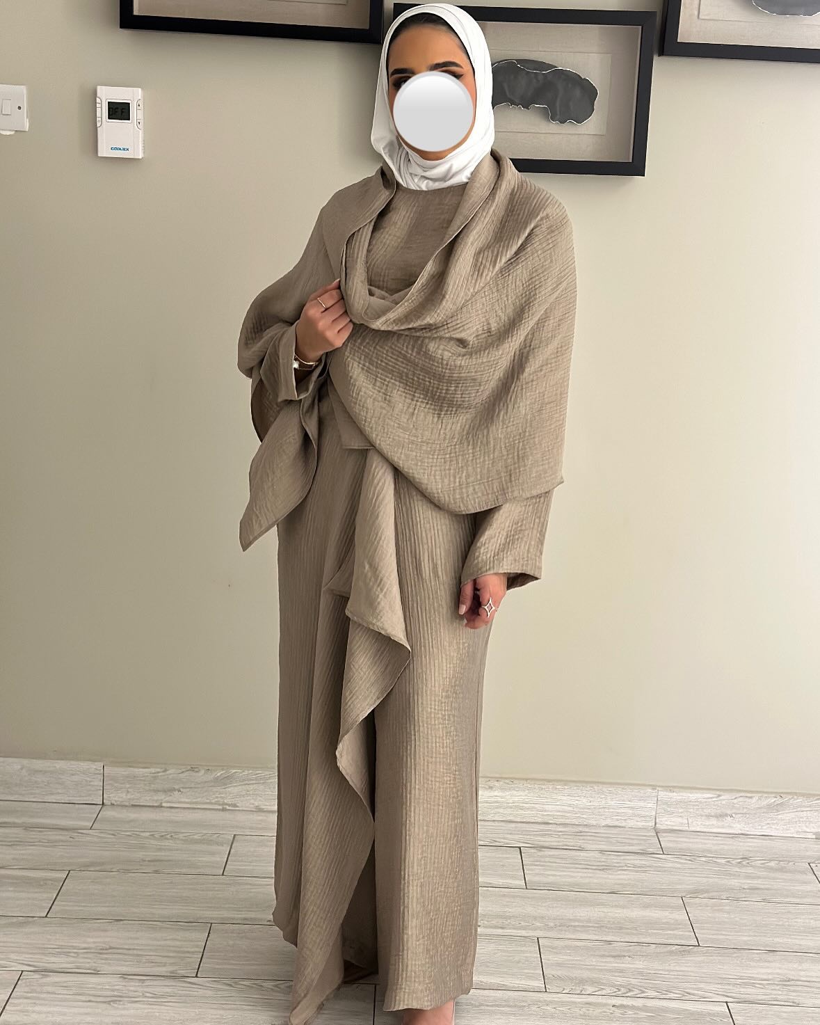 Scarf set - Beige - الصورة 5