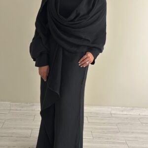 Alternative view of Scarf set - Black