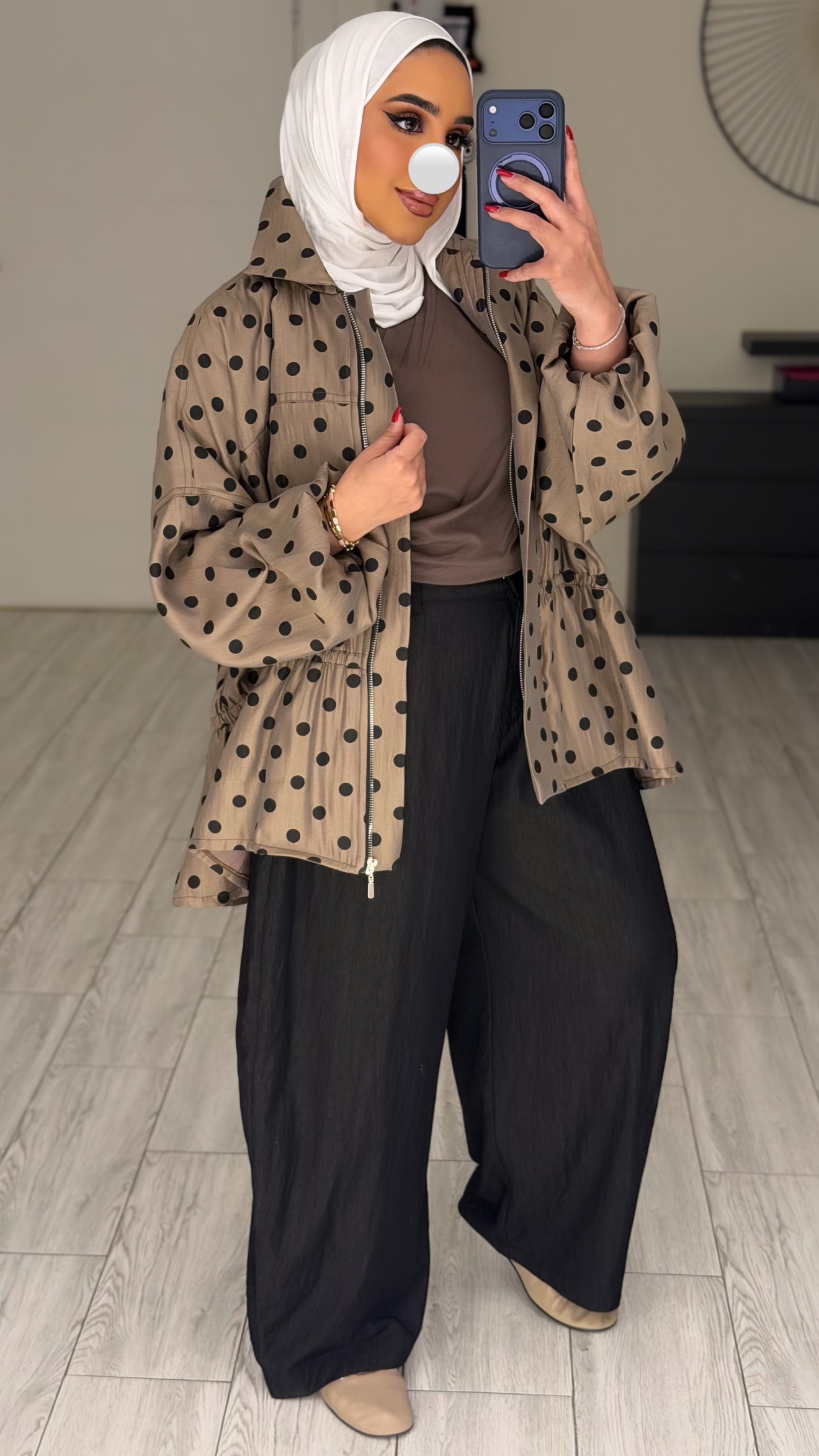 Polka dots jacket - Hazelnut - الصورة 6