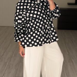 Alternative view of Polka dots jacket - Black