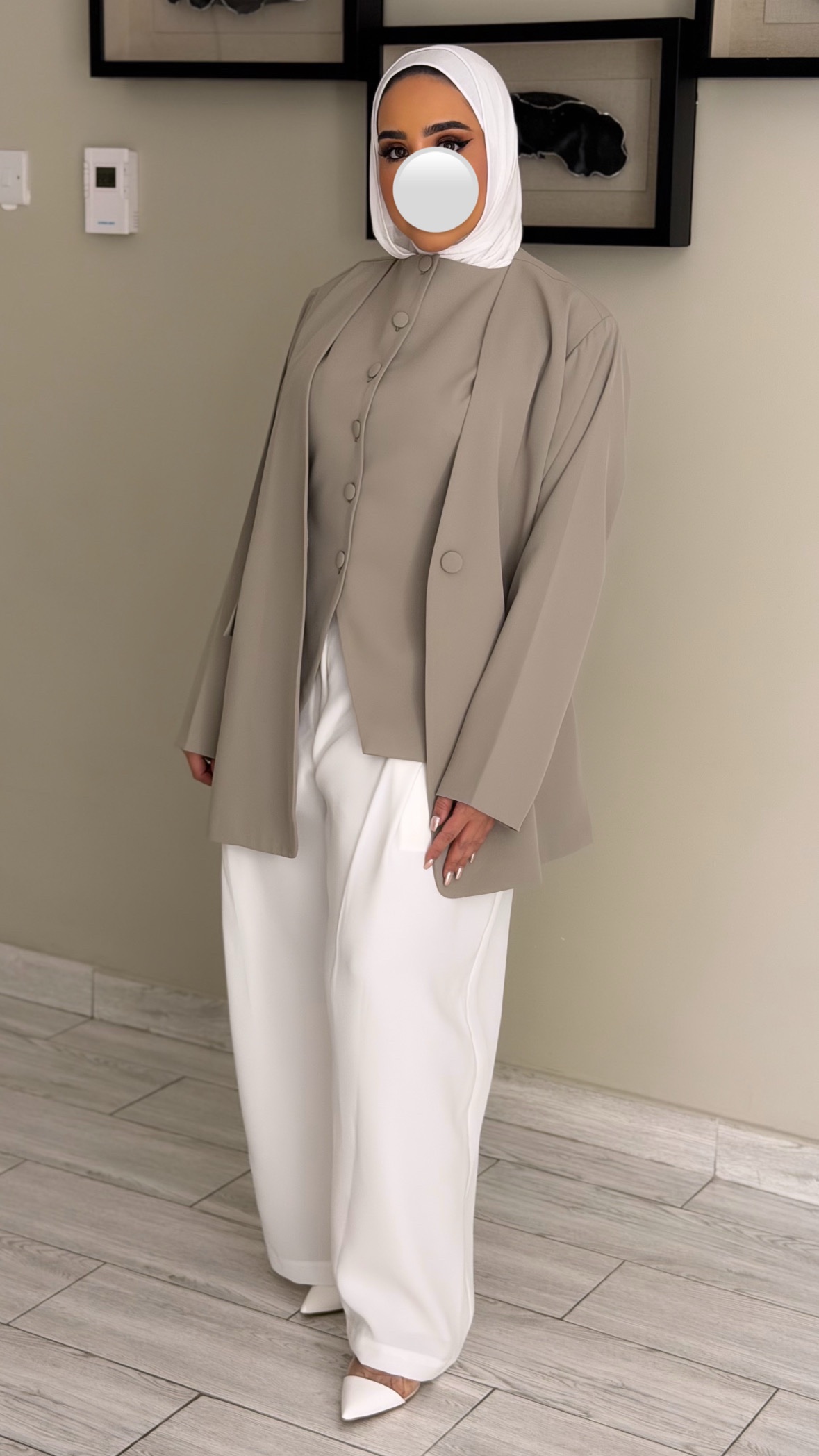 Light beige Set - vest-jacket - الصورة 5