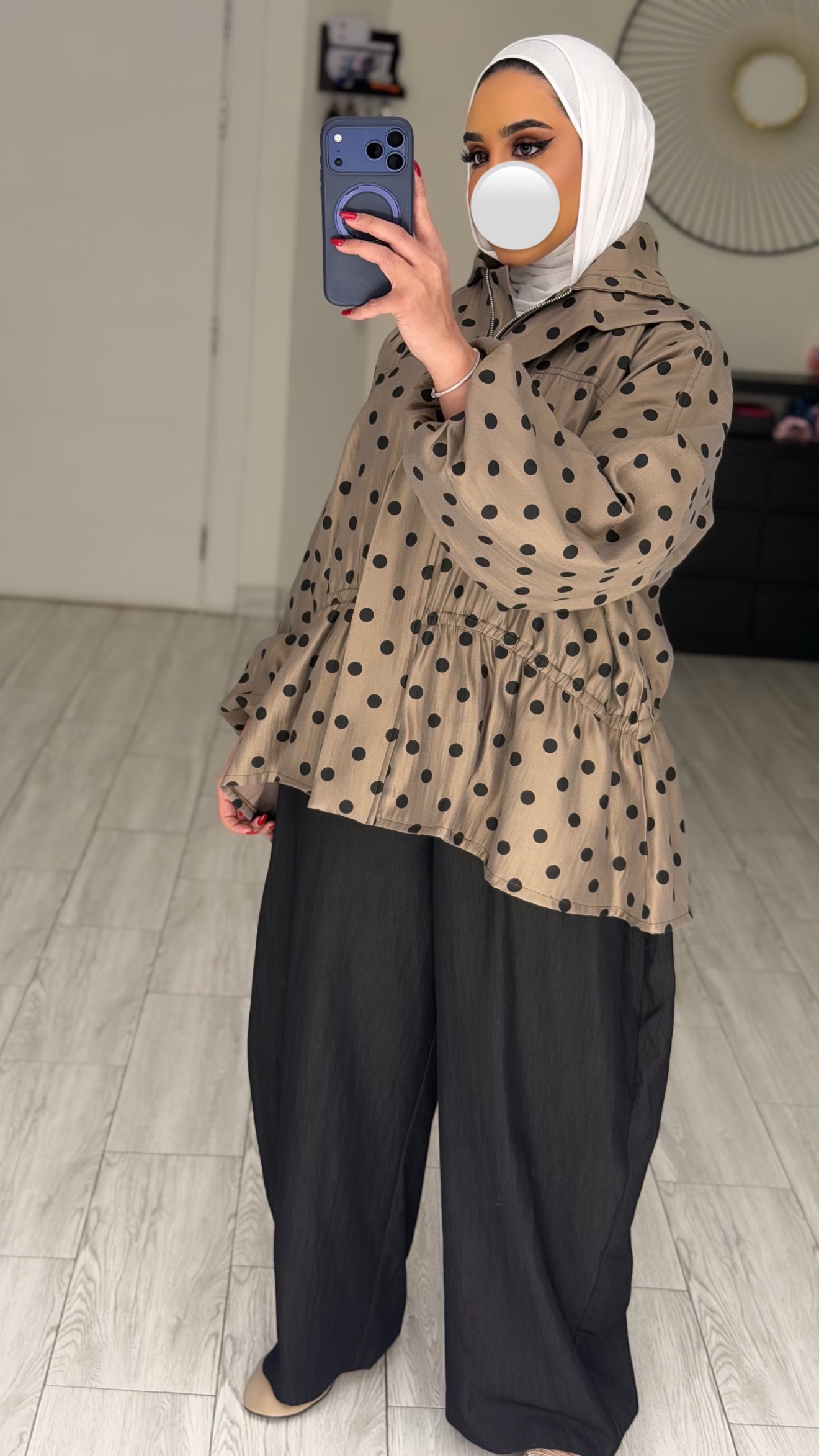 Polka dots jacket - Hazelnut - الصورة 4