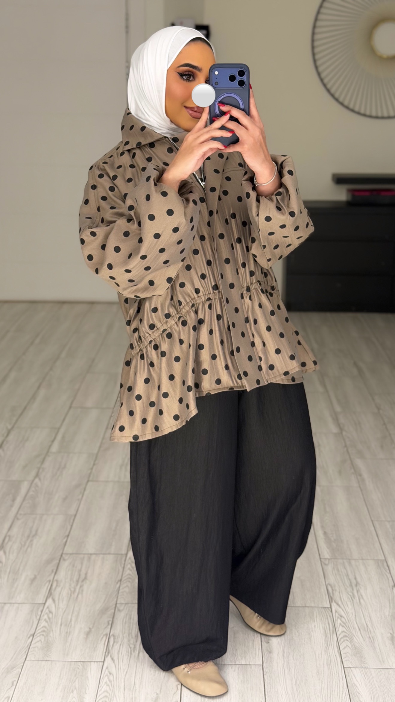 Polka dots jacket - Hazelnut - الصورة 5