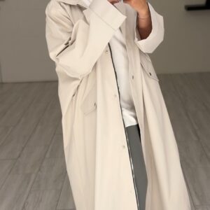 Basic trench - Cream - الصورة 3