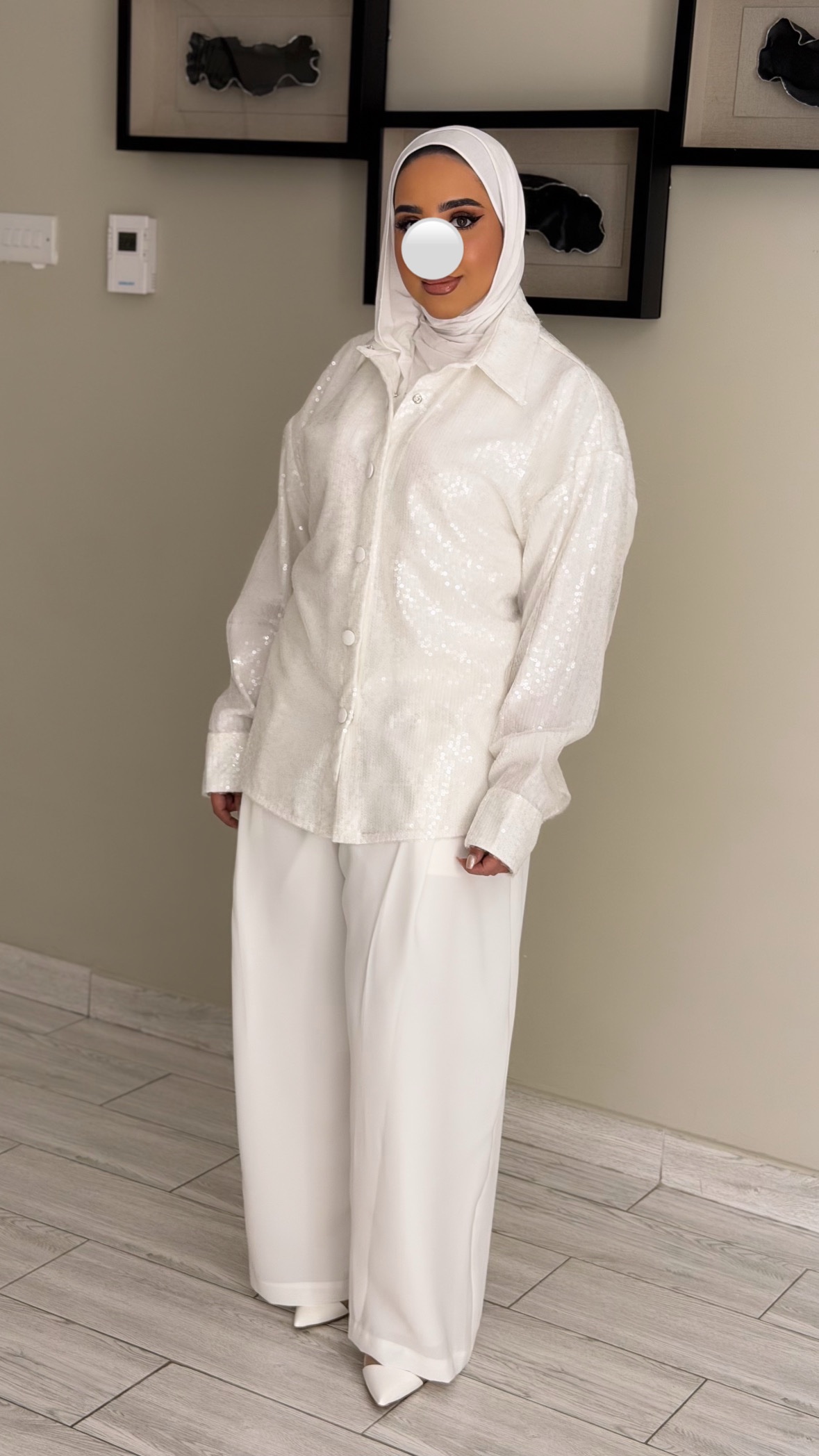 Shinney Shirt - White - الصورة 2