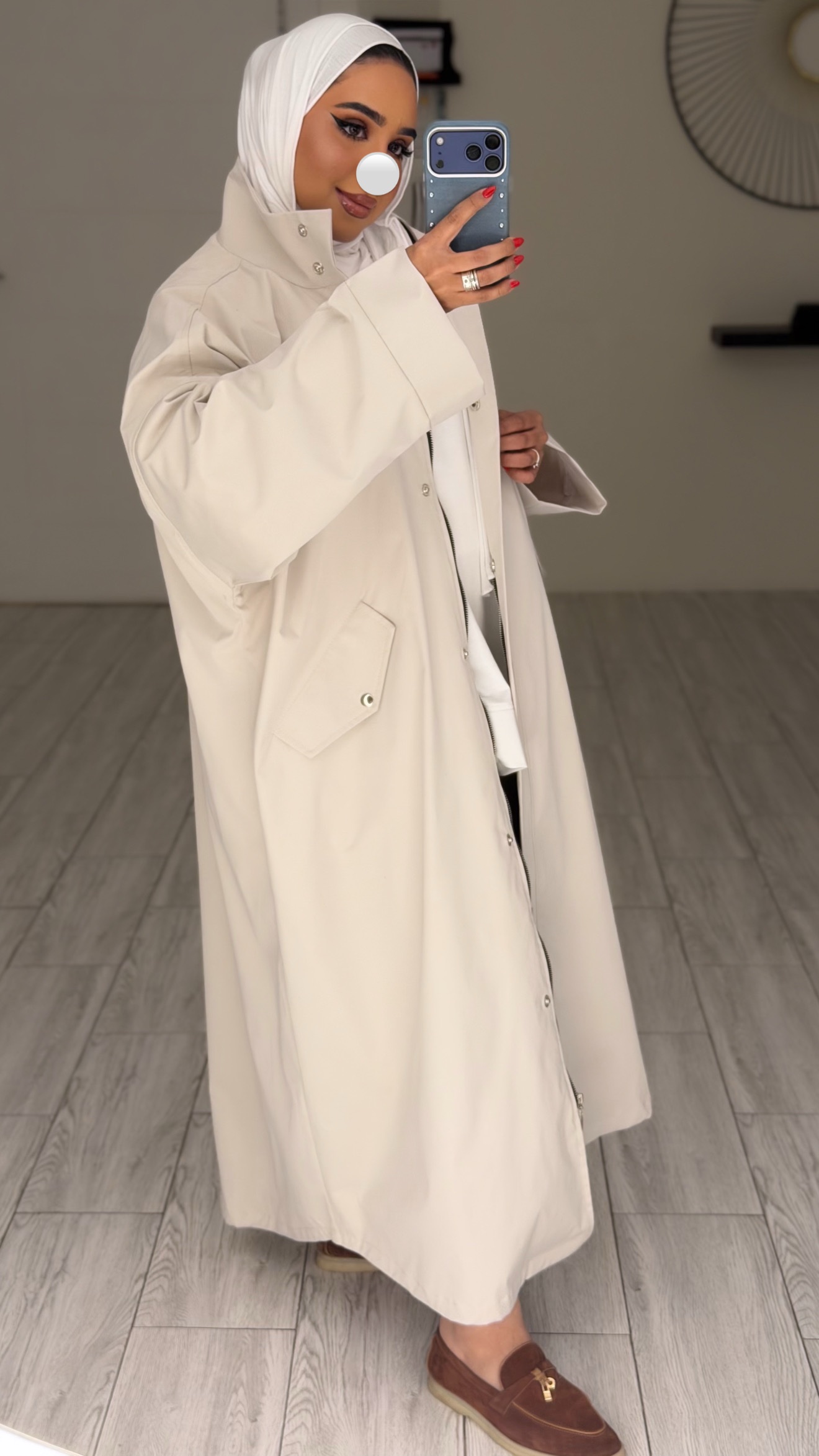Basic trench - Cream - الصورة 2