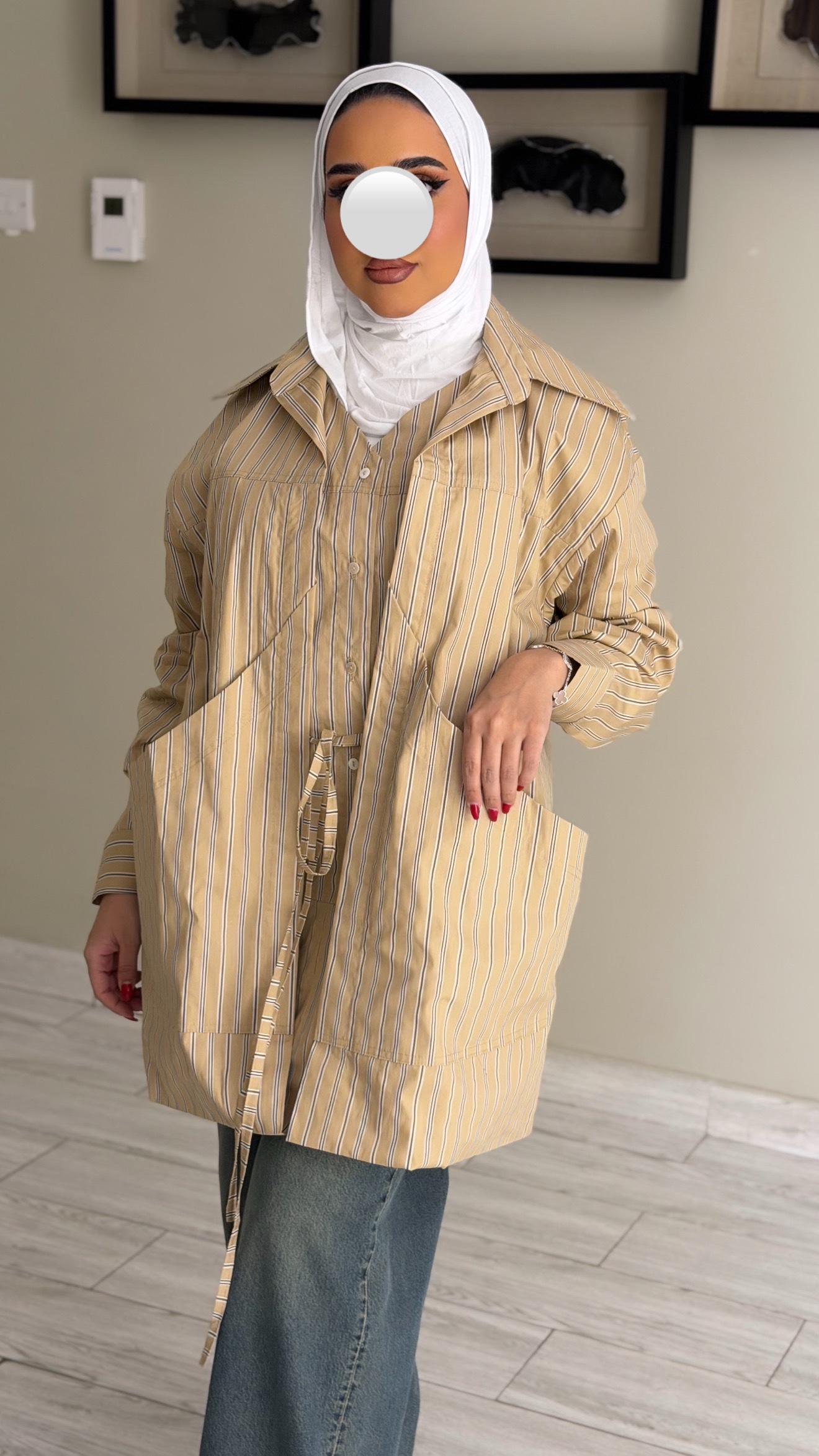 Double Shirt - Beige - الصورة 5