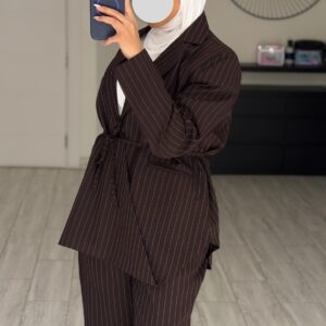 Alternative view of Lines Set - burgundy