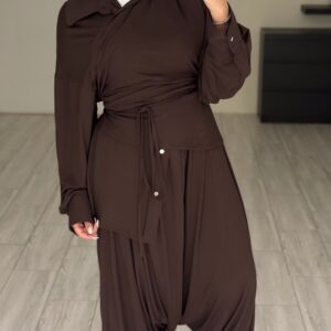 Casual sharwal Set - Brown