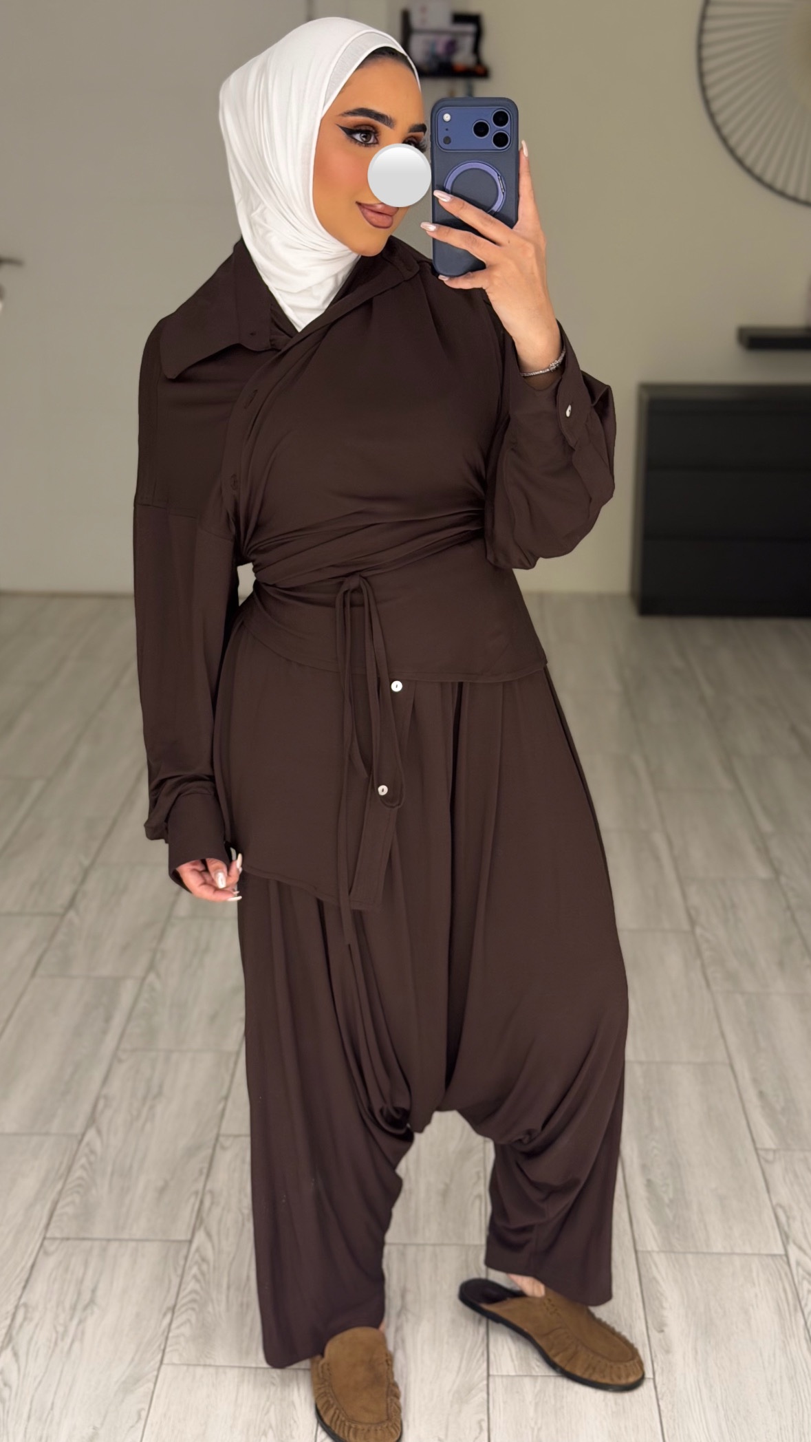 Casual sharwal Set - Brown