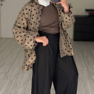 Polka dots jacket - Hazelnut