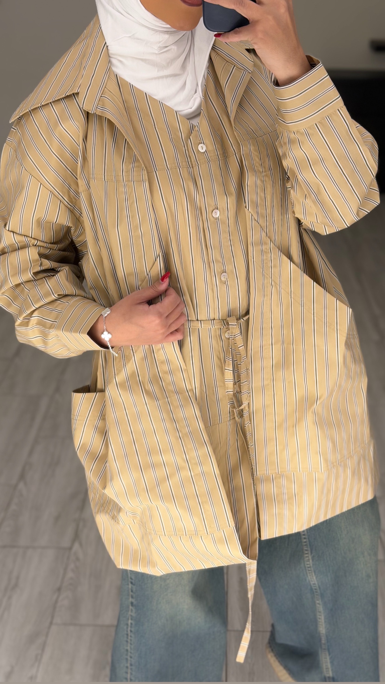 Double Shirt - Beige - الصورة 13