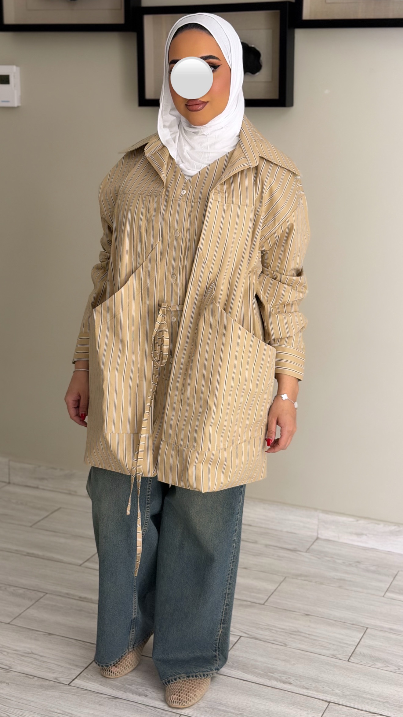 Double Shirt - Beige - الصورة 7