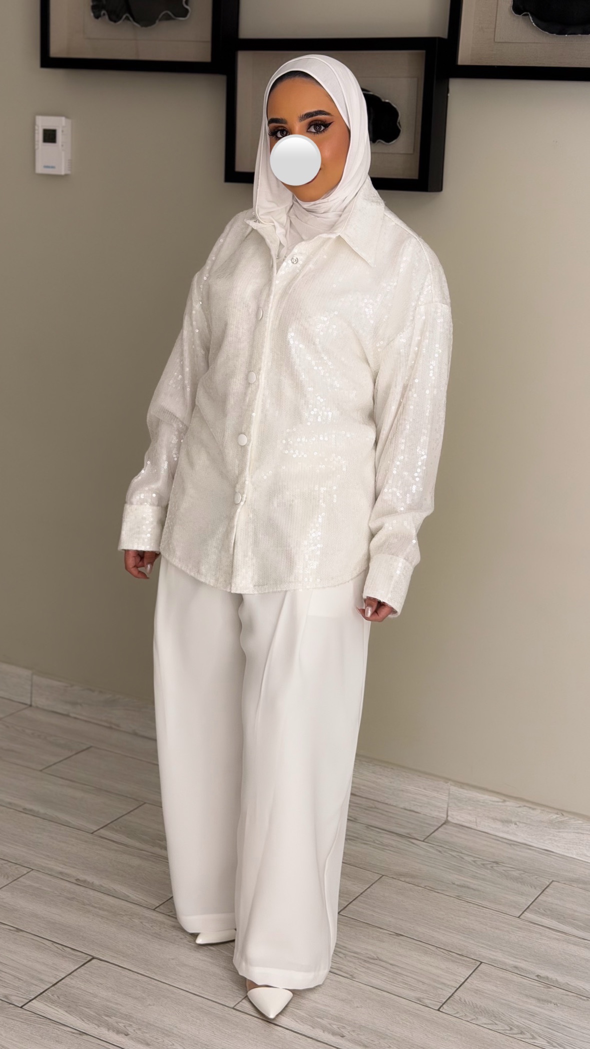 Shinney Shirt - White - الصورة 3