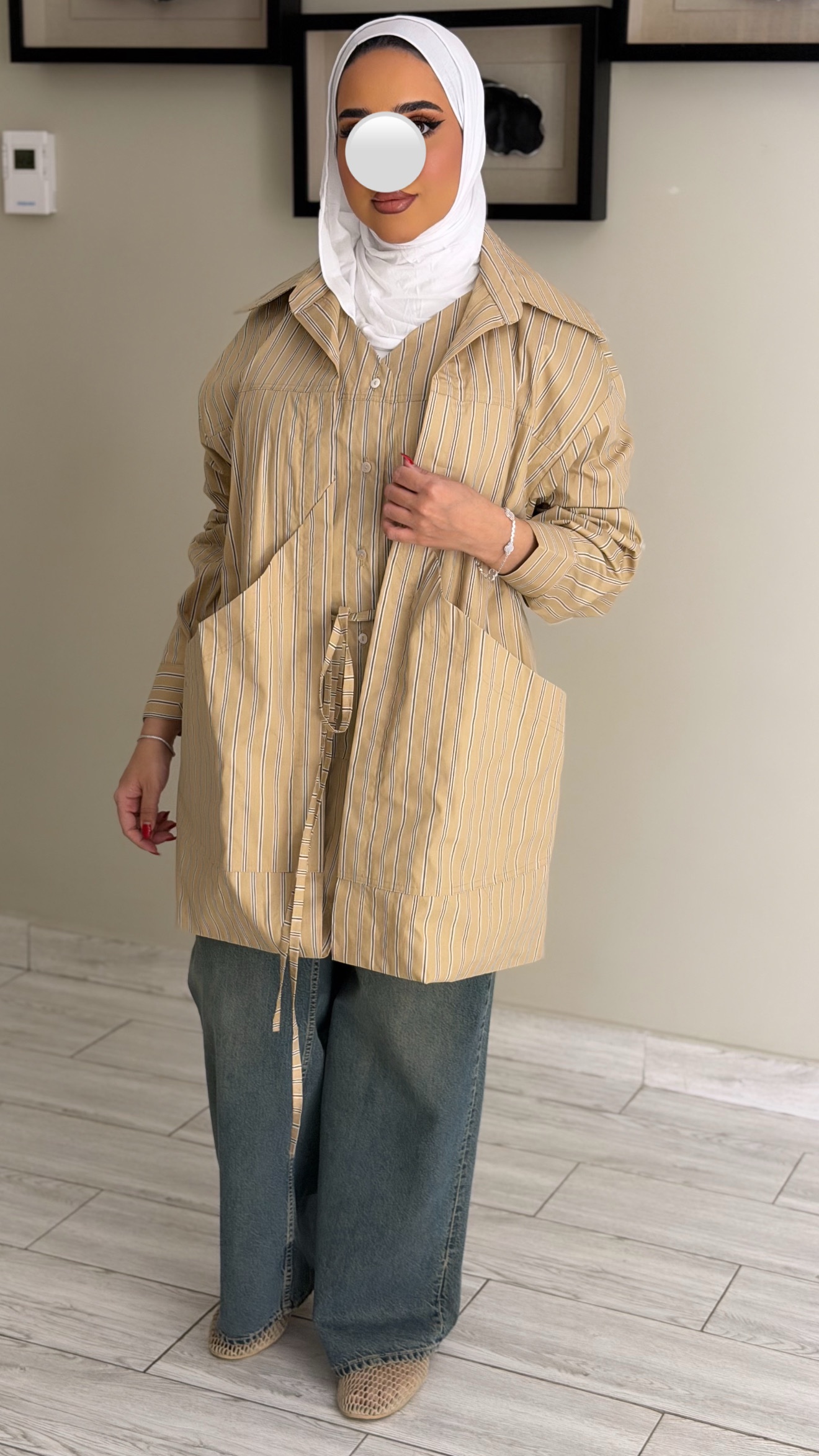 Double Shirt - Beige - الصورة 8