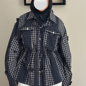 Checked Flower Top