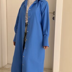 FreeSize Cotton Shirt - Blue - الصورة 3