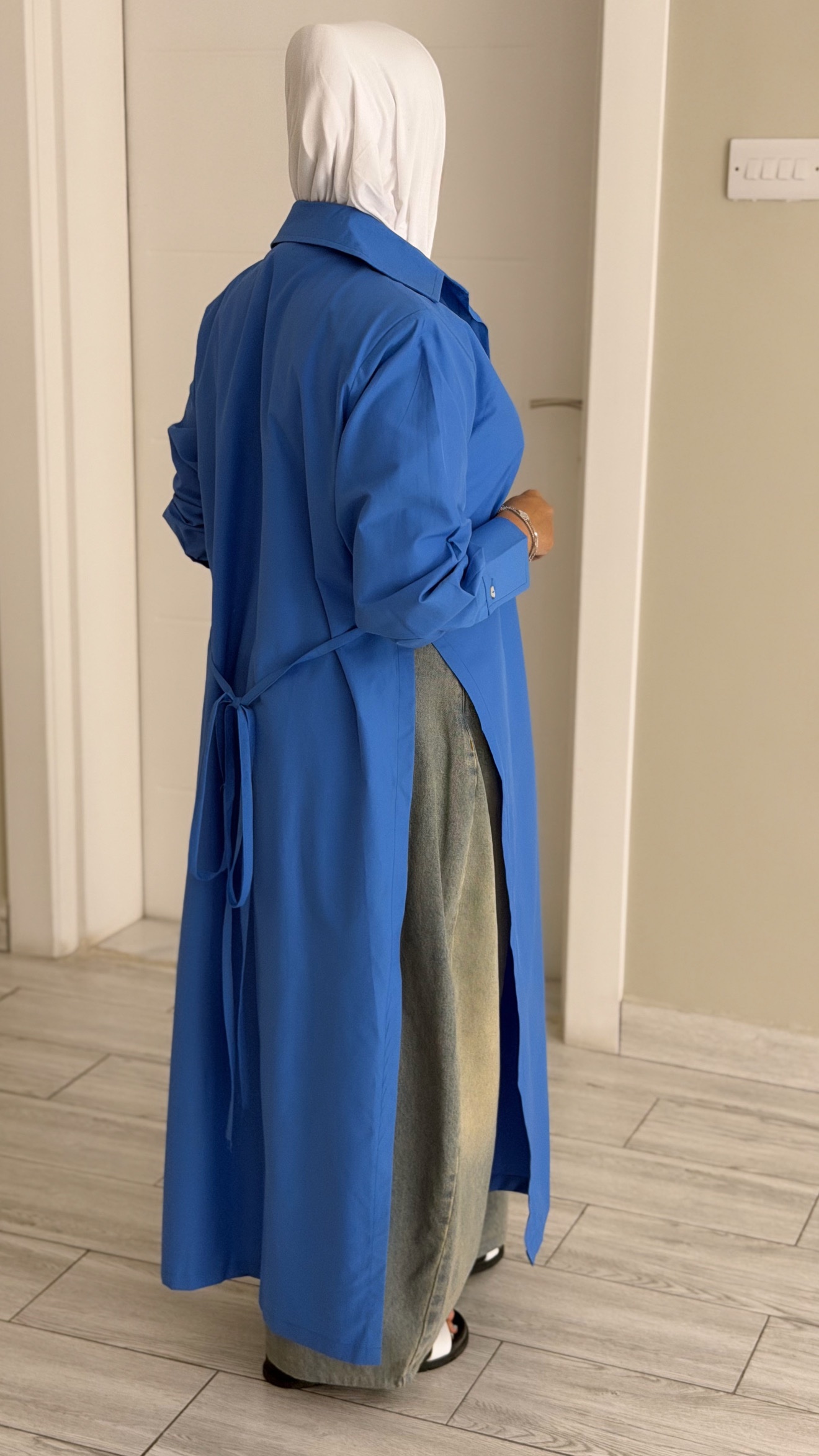 FreeSize Cotton Shirt - Blue - الصورة 2