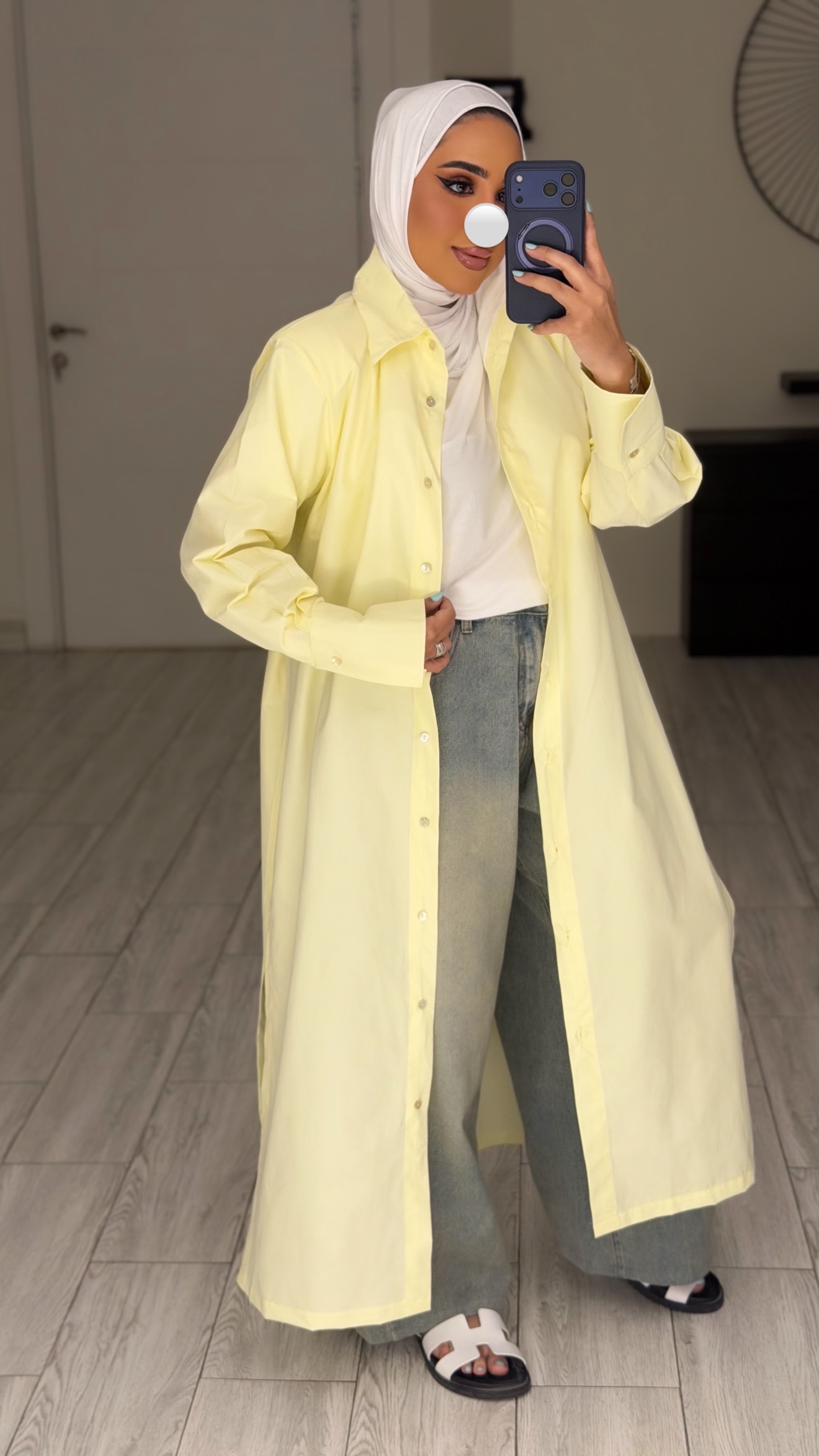 FreeSize Cotton Shirt - ButterYellow - الصورة 5