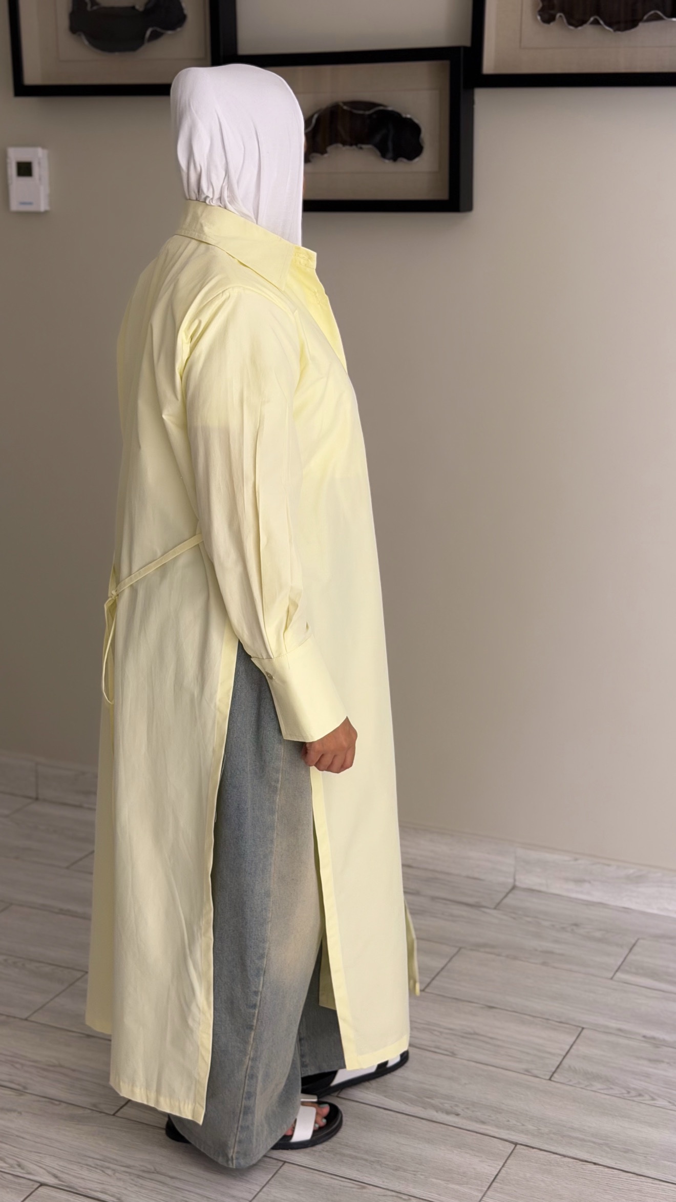 FreeSize Cotton Shirt - ButterYellow - الصورة 6