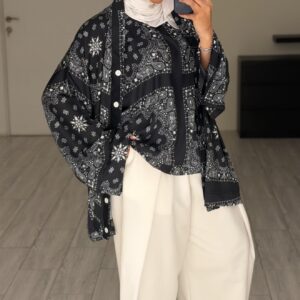 Bandana Silk - Black - الصورة 4