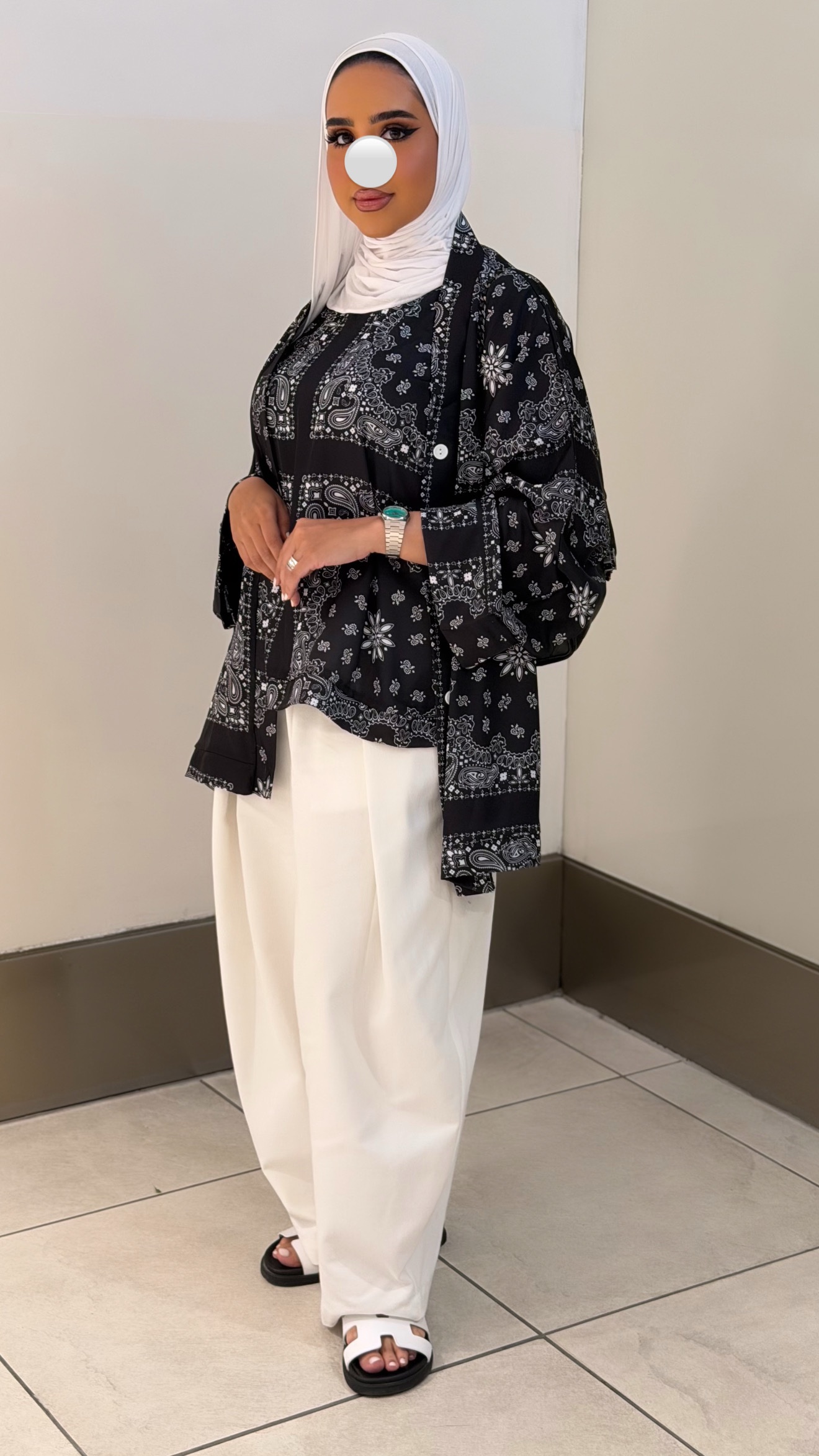 Bandana Silk - Black - الصورة 5
