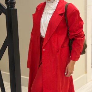 ⁦Poppy Red Linen Set⁩ - الصورة ⁦10⁩