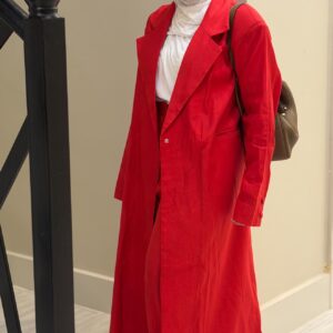 Alternative view of Poppy Red Linen Set