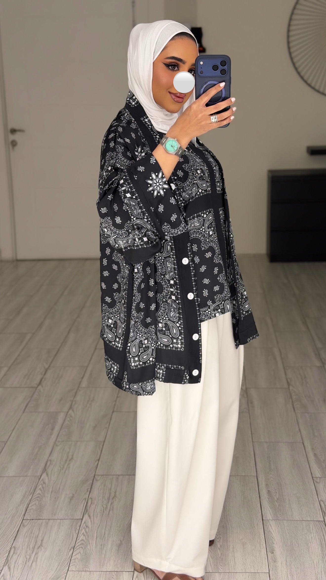 Bandana Silk - Black - الصورة 9