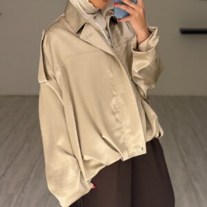 Golden silk jacket - الصورة 8