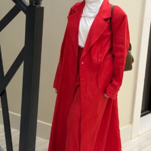 ⁦Poppy Red Linen Set⁩ - الصورة ⁦5⁩
