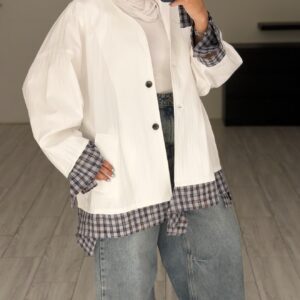⁦WhiteXChecked Jacket⁩ - الصورة ⁦6⁩
