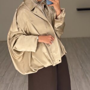 Golden silk jacket - الصورة 6