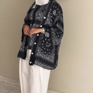 Bandana Silk - Black - الصورة 3