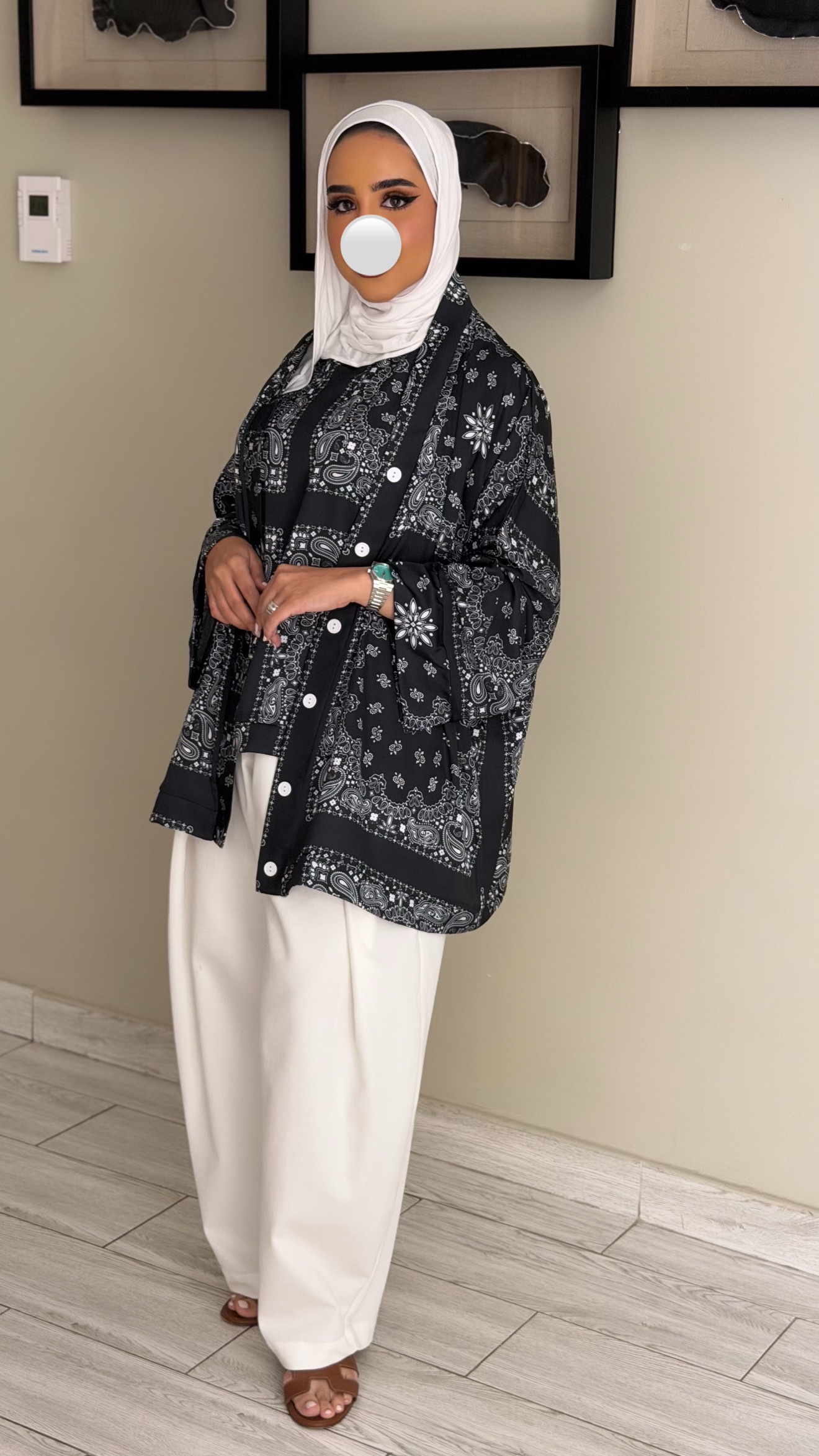 Bandana Silk - Black - الصورة 3