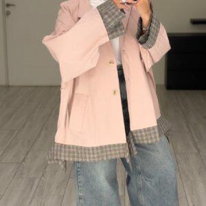 PinkXChecked Jacket