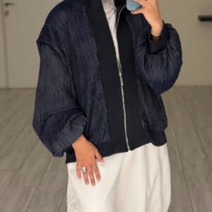 Alternative view of Crinkle Jacket - Navy