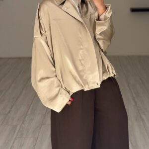Golden silk jacket - الصورة 2