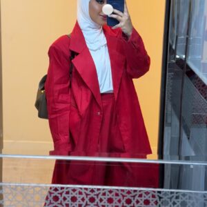 ⁦Poppy Red Linen Set⁩ - الصورة ⁦8⁩