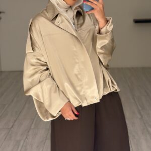 Golden silk jacket - الصورة 7