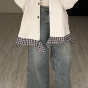 ⁦WhiteXChecked Jacket⁩ - الصورة ⁦3⁩