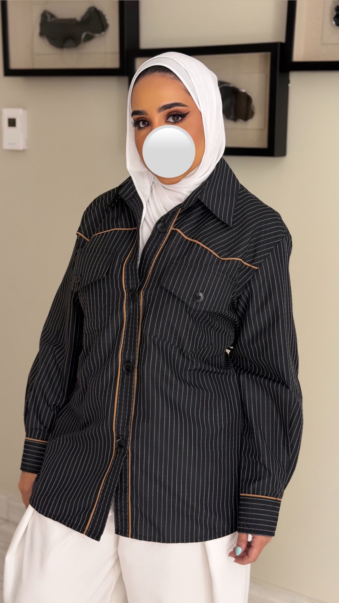 Stripped Shirt -BlackXWhite - الصورة 2